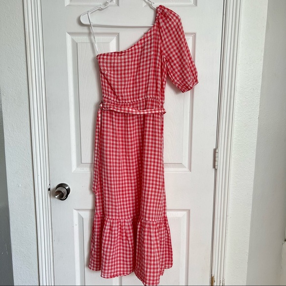 Donna Morgan | Short Sleeve Plaid Linen Midi Shirt Dress - Picture 5 of 10